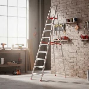 Escada De Alumínio Tesoura Botafogo Lar & Lazer 9 Degraus